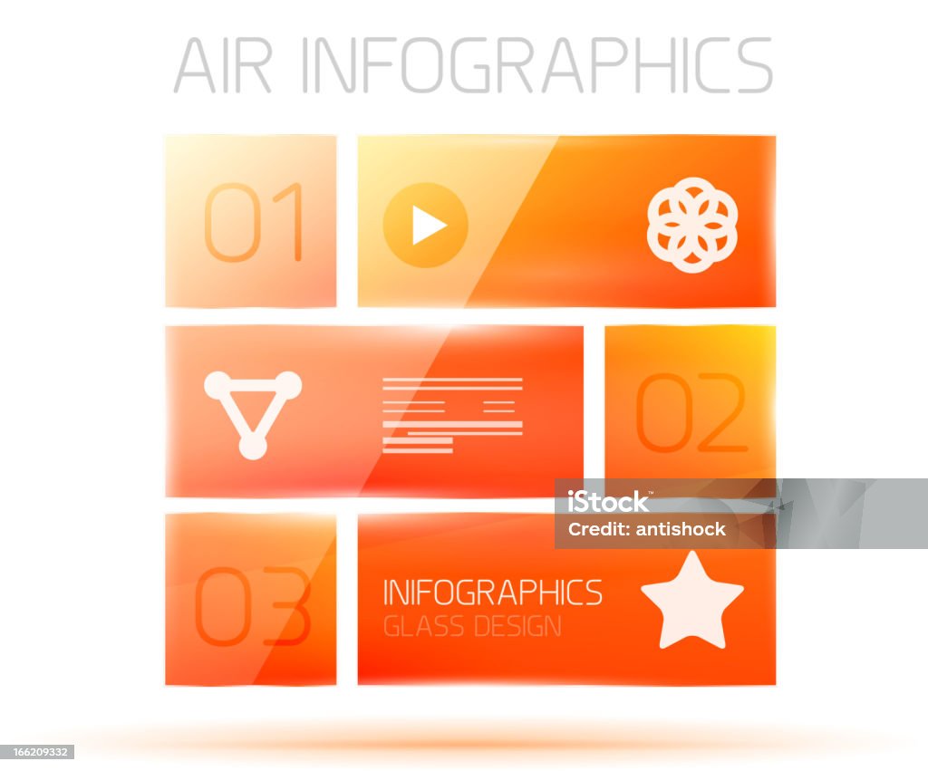 Pomarańczowy Błyszczący Infografika szablon - Grafika wektorowa royalty-free (Abstrakcja)
