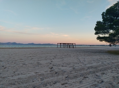 Sunset on Majorca Alcudia Beach Spain