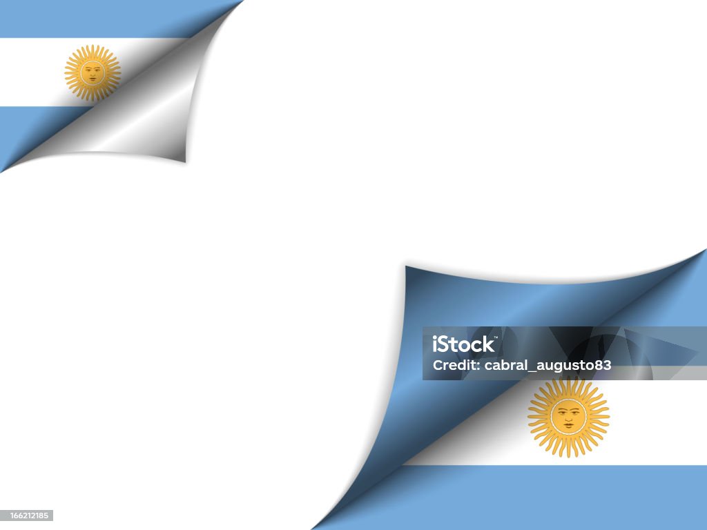 Bandeira Argentina país virar de página - Vetor de Argentina royalty-free