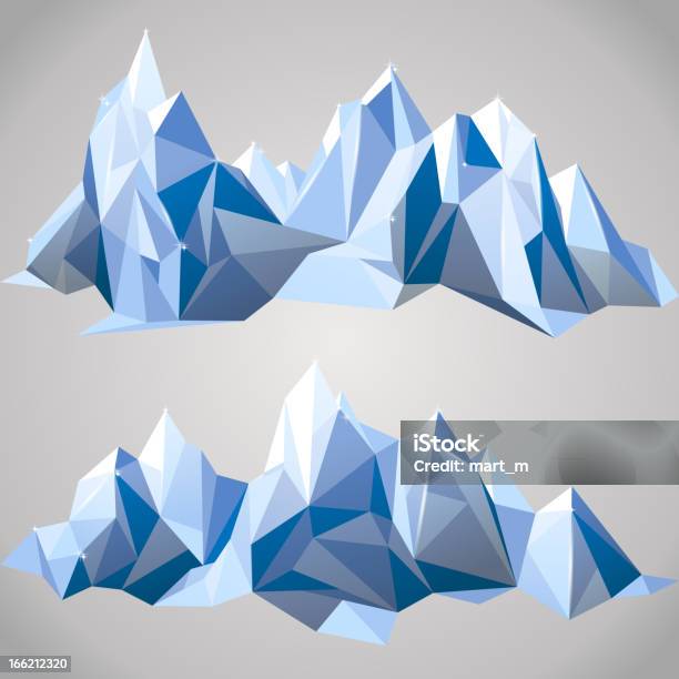 Бумага Горы — стоковая векторная графика и другие изображения на тему Лёд - Лёд, Айсберг - ледовое образовании, Векторная графика