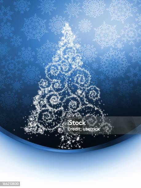 Vetores de Árvore De Natal Ilustração Em Ouro Eps 8 e mais imagens de Abstrato - Abstrato, Azul, Computação Gráfica
