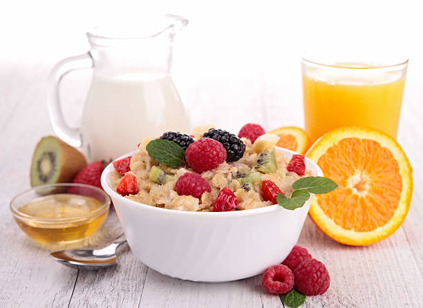 istock healthy breakfast, porridge with berries 166214517