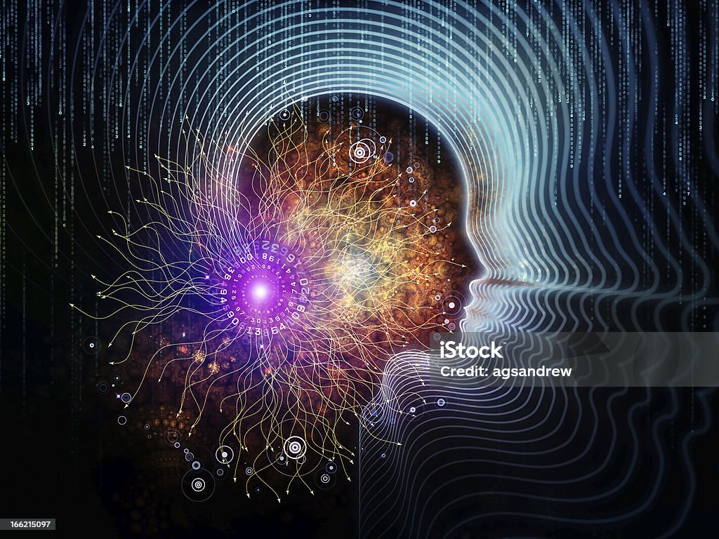 Visualização de tecnologia Humano - Royalty-free Espiritualidade Foto de stock