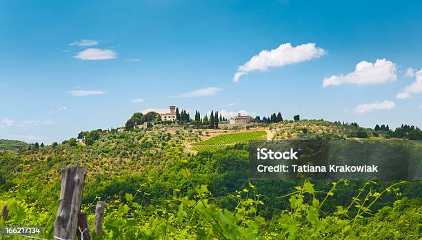 Тосканский Пейзаж — стоковые фотографии и другие картинки Без людей - Без людей, Вилла, Виноградник