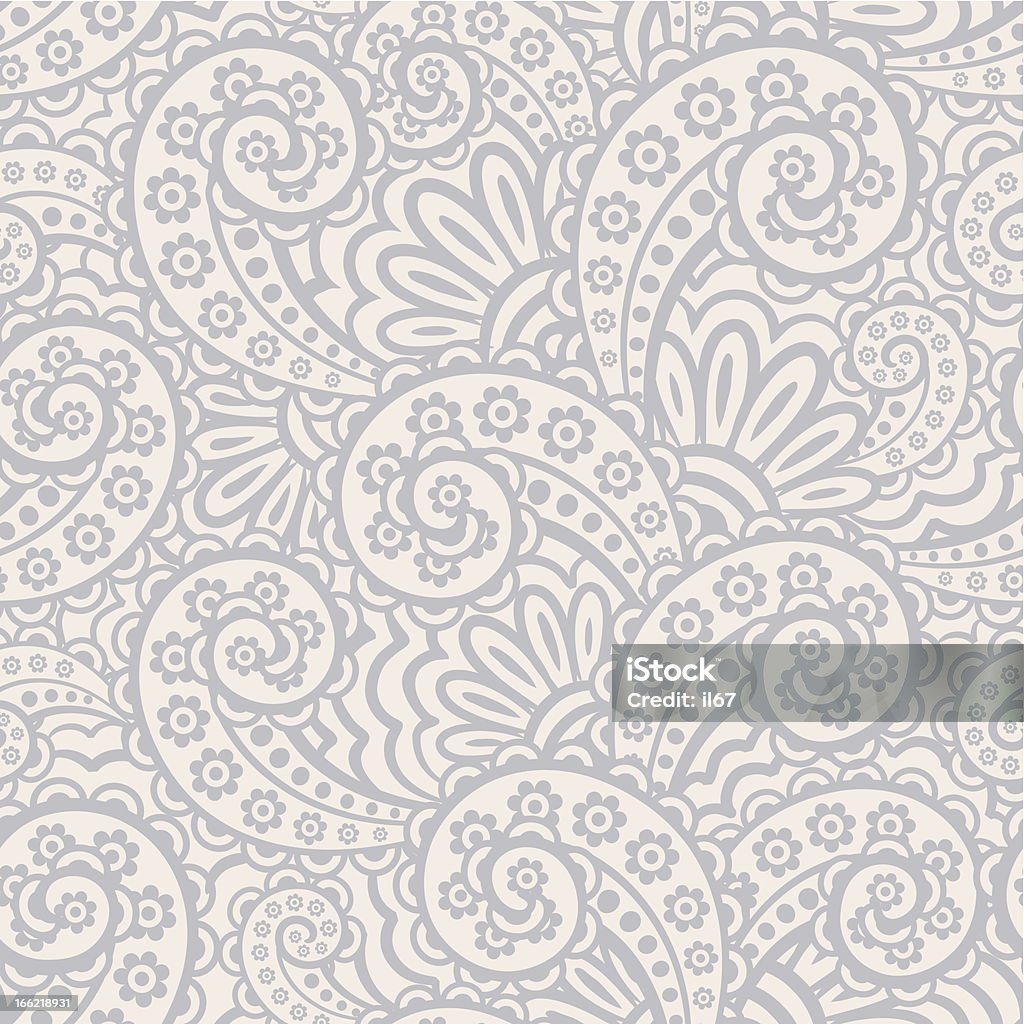 Seamless gray and white paisley pattern seamless pattern with paisley , eps10 Paisley Pattern stock vector