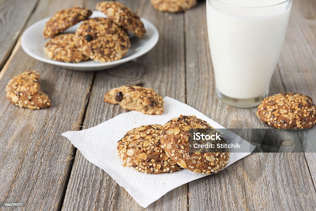 Oatmeal cereal cookies Baked Pastry Item Stock Photo