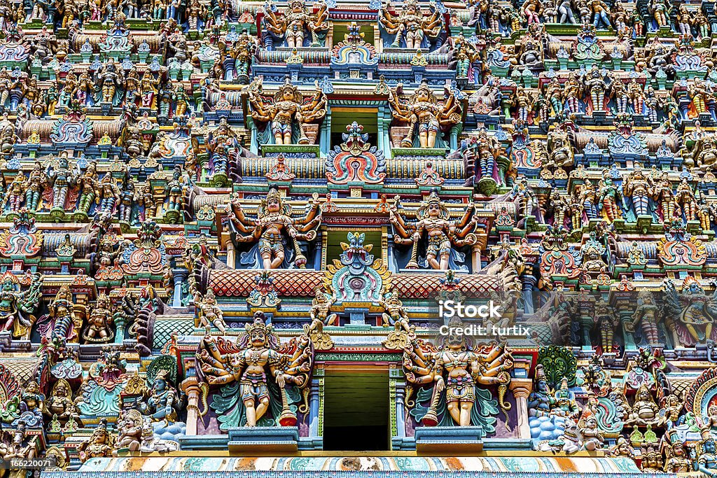 Templo hindú Menakshi, Madurai, Tamil Nadu, India - Foto de stock de Antiguo libre de derechos