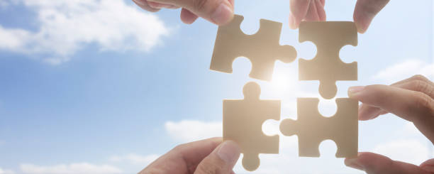 istock Connecting jigsaw puzzle. Business solutions success 1662202212