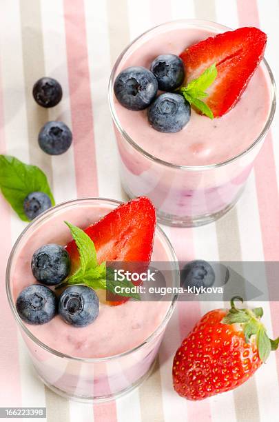 Fruit Desserts With Berries Served In Glasse1099 Stock Photo - Download Image Now