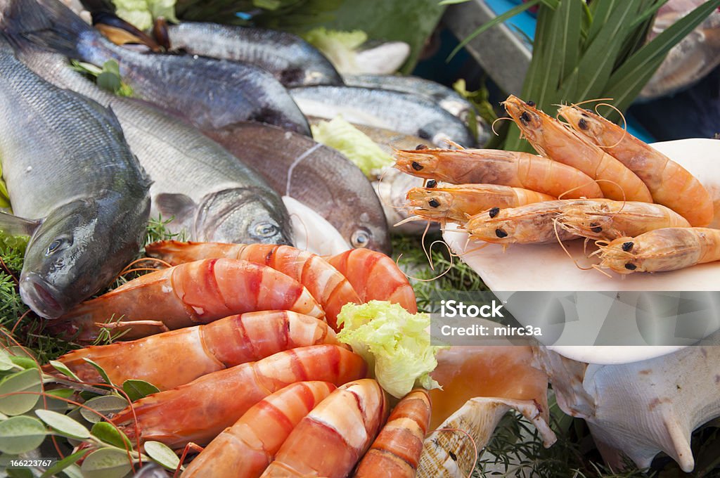Pescados y mariscos - Foto de stock de Alimento libre de derechos