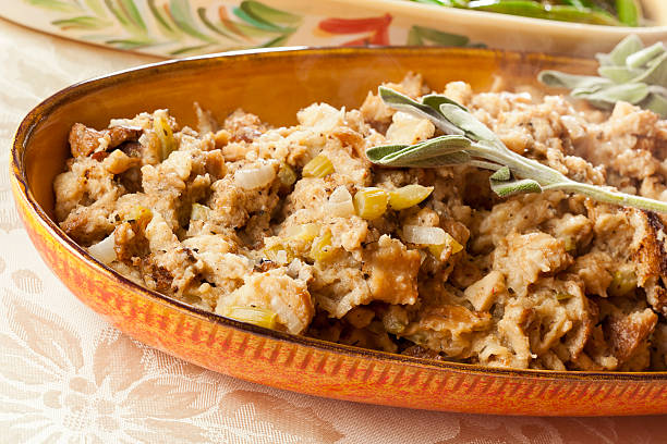 istock Homemade Stuffing made for Thanksgiving 166224317
