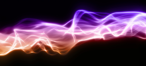 abstract background with colorful glowing waves