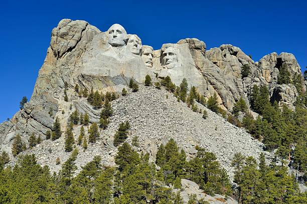 monumento nazionale del monte rushmore - president mt rushmore national monument day abraham lincoln foto e immagini stock