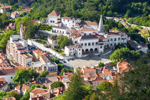 Vista aérea de Sintra village, Portugal. photo