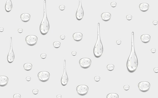 Liquid  wet drops of gel or collagen.Spilled puddles of cosmetic serum or water. Round clean swatch of