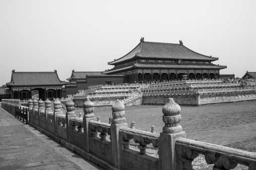 Taihe palace in Forbidden City (B&W)
