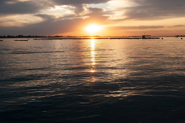 istock Sunset landscape, twilight view. Tranquility, nature 1662423913