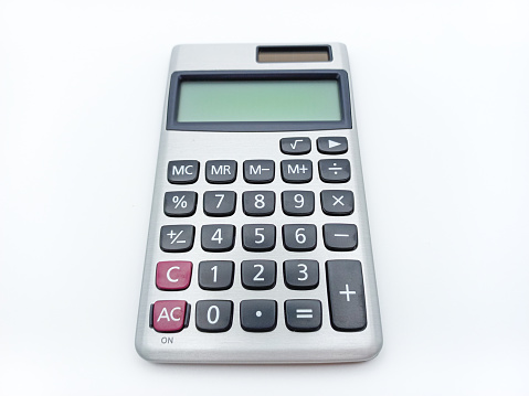 Digital Pocket Calculator isolated On White Background