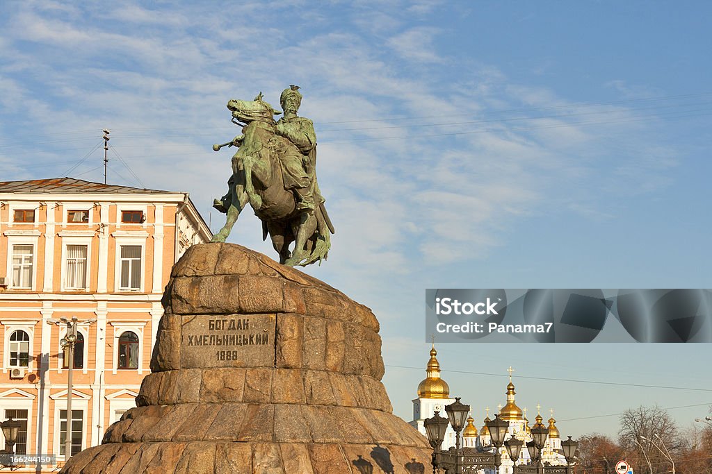 Bogdan-Khmelnitsky-Denkmal in Kiew, Ukraine. - Lizenzfrei Städtischer Platz Stock-Foto