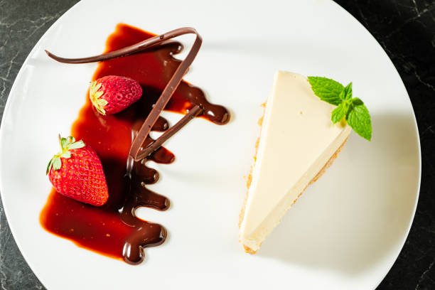 istock Plated cheesecake with vanilla panna cotta 1662472109