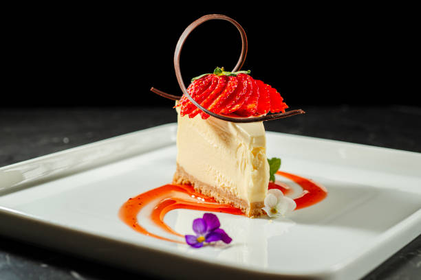 istock Plated cheesecake with vanilla panna cotta 1662485264
