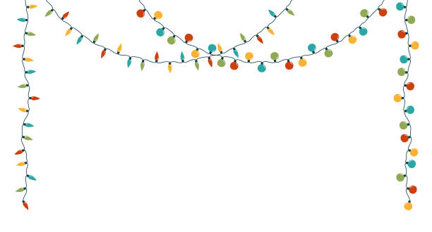 Christmas colorful decoration garland.