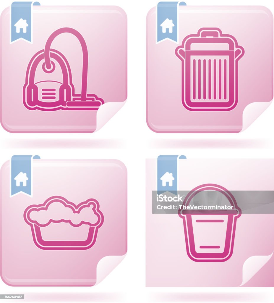 Cleaning Items Cleaning items and other related cleaning tools, from left to right:  Blue stock vector