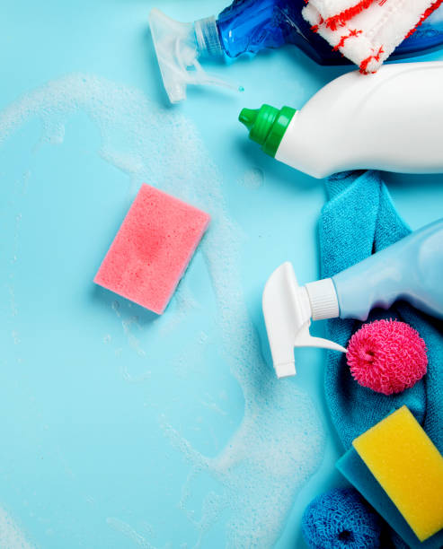 istock Cleaning set for different surfaces in kitchen, bathroom and other rooms. 1662622126