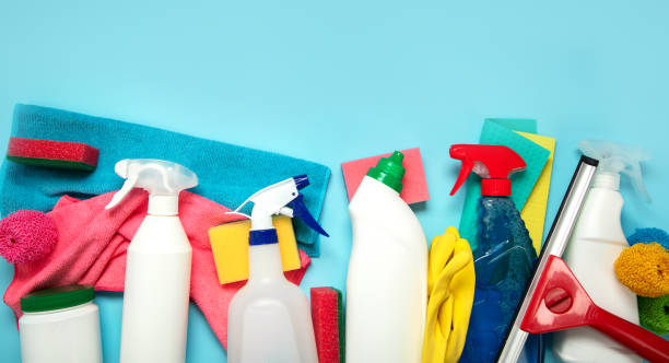istock Cleaning set for different surfaces in kitchen, bathroom and other rooms. 1662622519