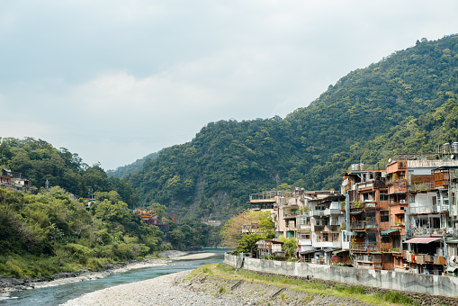 Wulai riverside hot spring village in New Taipei City, Taiwan