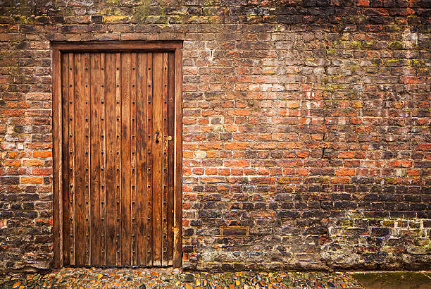Old Wall And Door stock photo