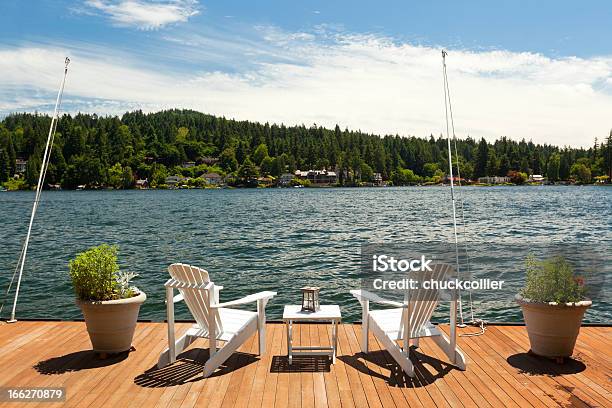 Góry Adirondack Na Pokład Lakeside - zdjęcia stockowe i więcej obrazów Jezioro - Jezioro, Molo, Podziwiać widok