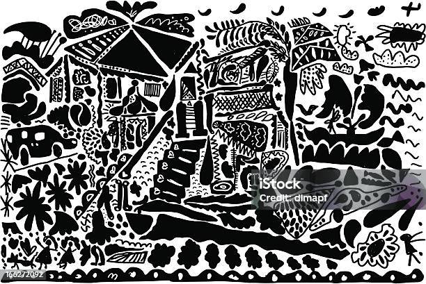 House On The Coast Stock Illustration - Download Image Now - Abstract, Beach, Black Color