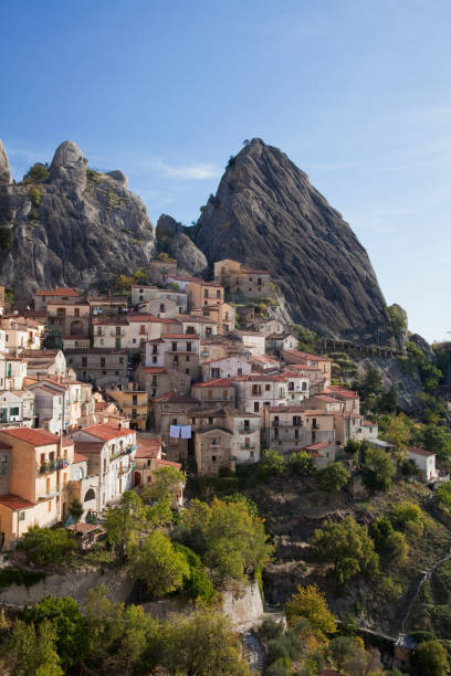 istock Village on hillside in rural landscape 166272104