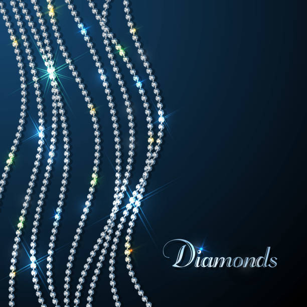 Sparkling diamonds background File version: AI 10 EPS. File contains transparencies. NO gradient mesh. diamond necklace stock illustrations