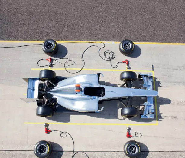 Photo of Race car sitting at pit stop