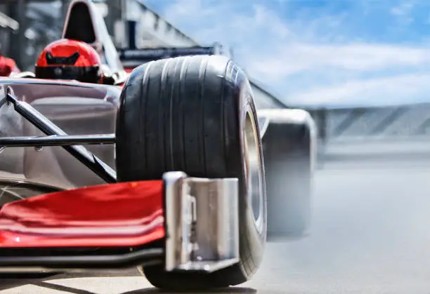 Photo of Race car sitting on track