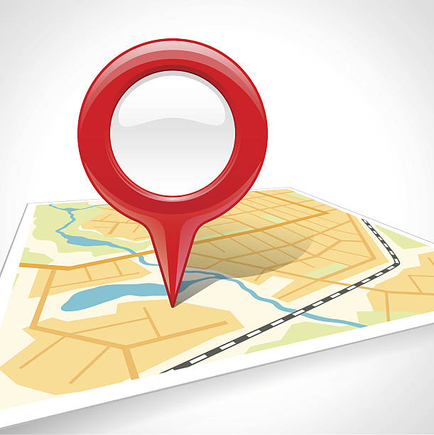 ilustrações de stock, clip art, desenhos animados e ícones de resumo mapa com marcadores brilhante. - map global positioning system cartography city map