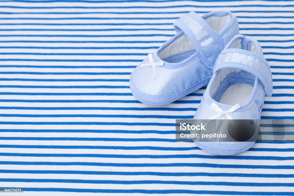 Baby Booties Blue Baby Booties Baby Booties Stock Photo