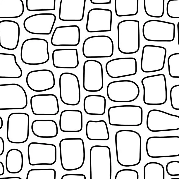Vector illustration of Simple abstract doodle seamless pattern.