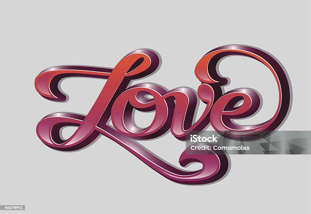Lovie Lettering Love Lettering Stock Illustration - Download Image Now - Alphabet ...