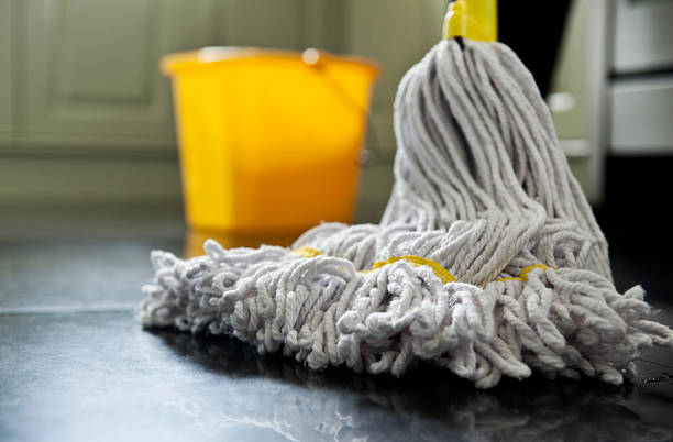 mop and bucket close up photograph of a mop and bucket with shallow depth of field mop photos stock pictures, royalty-free photos & images