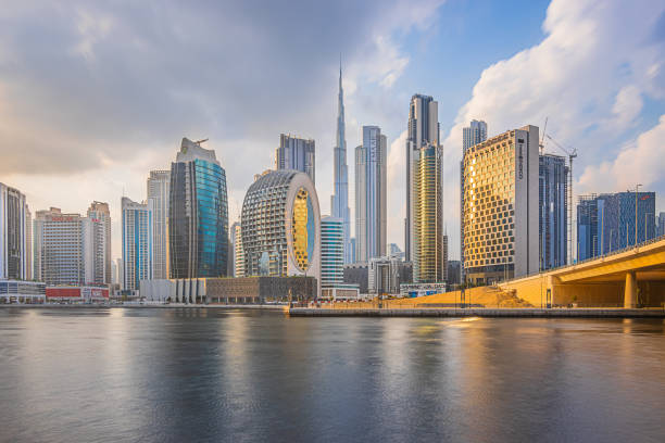 istock Dubai skyline in the evening 1662816778