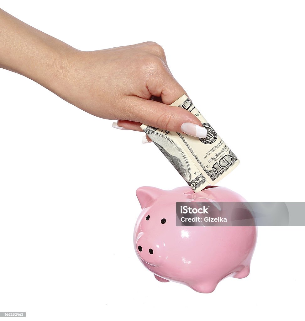 Bàn Tay Đang Bỏ Tiền Vào Heo Đất Bị Cô Lập Hình ảnh Sẵn có - Tải ...