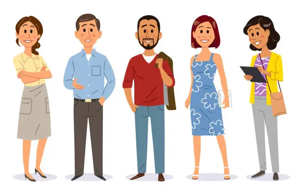 Vector illustration of Group Of People