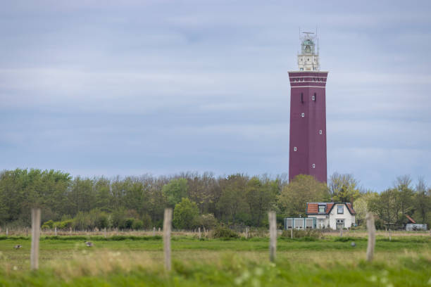 istock Westhoofd lighthouse (Vuurtoren Westhoofd) near Ouddorp, The Netherlands 1662825365