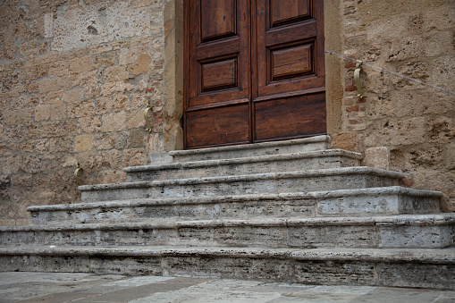 San Gimignano. Italy. Old doors from the ancient italian city