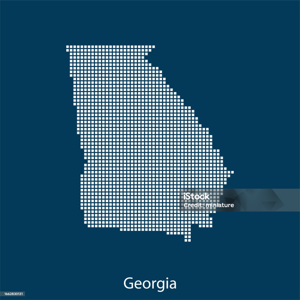 Georgia Map Stock Illustration - Download Image Now - Abstract