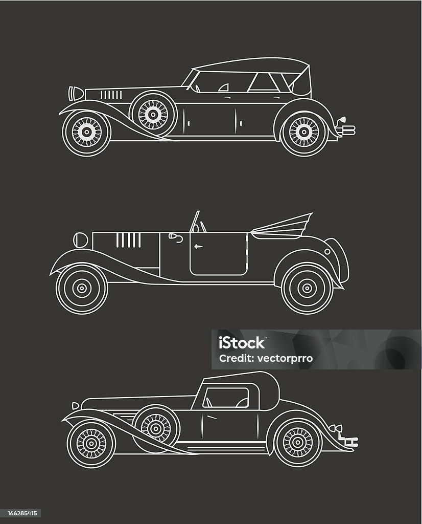 Vintage car - Lizenzfrei Motor Vektorgrafik