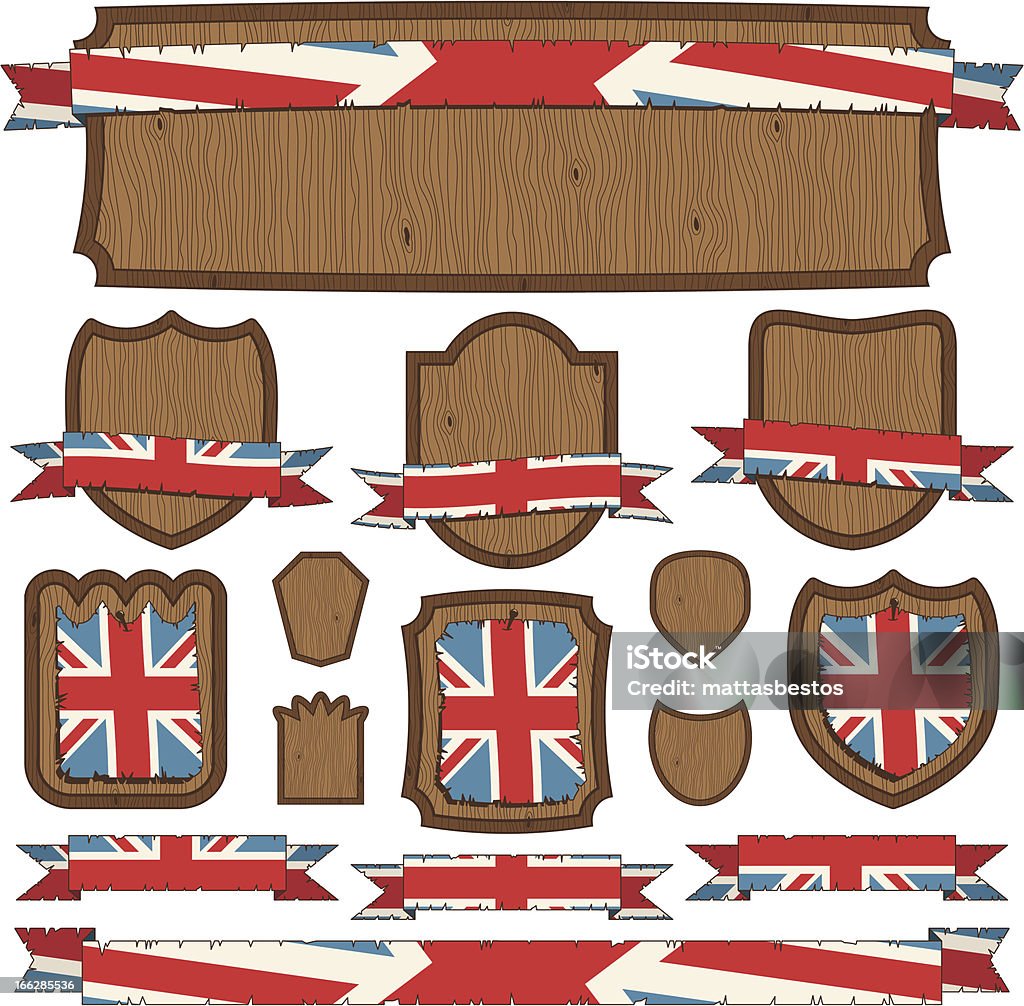 Brytanii odznaki i wstążki - Grafika wektorowa royalty-free (Bez ludzi)